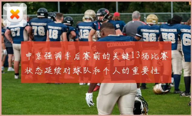 申京强调季后赛前的关键13场比赛状态延续对球队和个人的重要性
